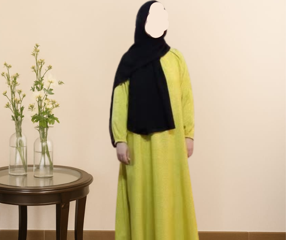 printed polka dots Abaya