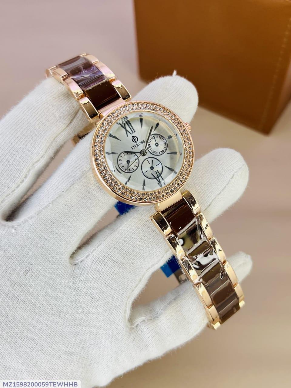 Stylish Women's Quartz Chain Strap Watch - 1 Pc, Water Resistant
