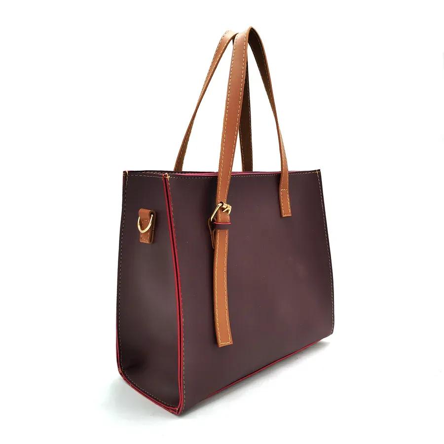 Chic PU Leather Tote Bag for Girls