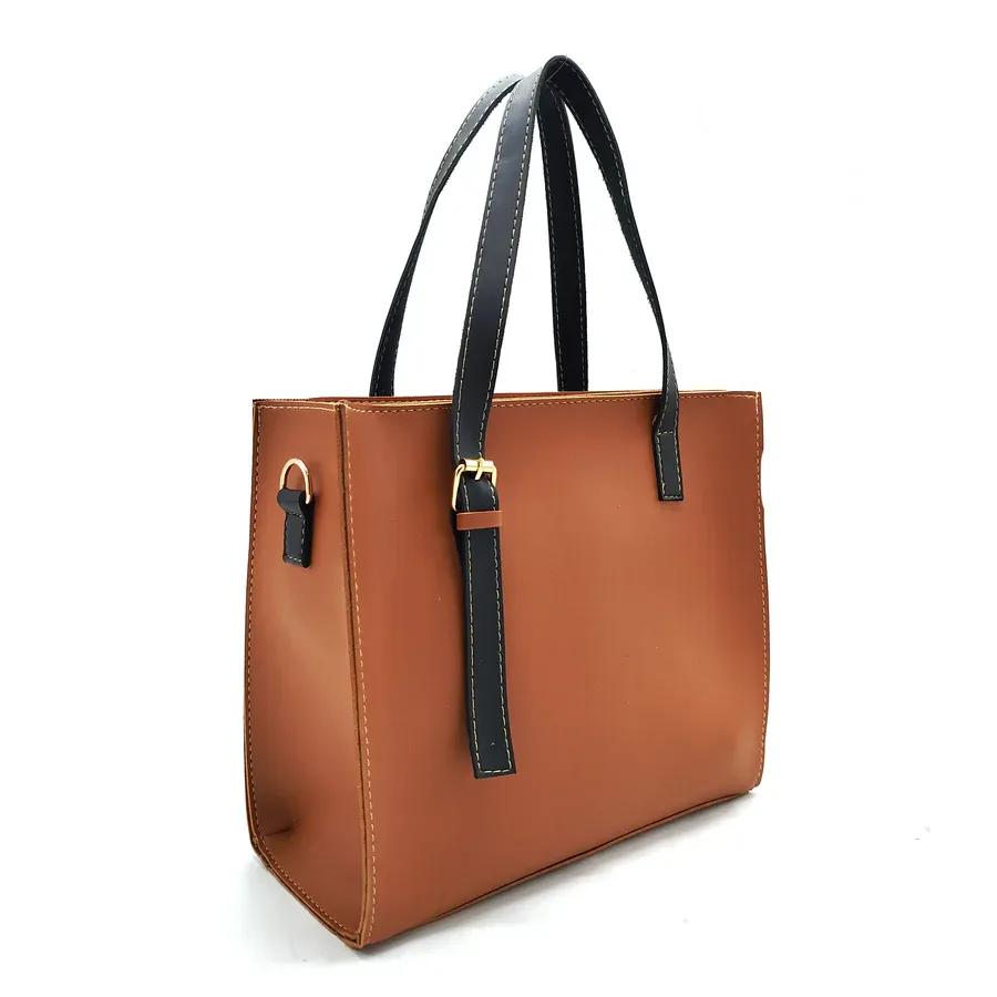 Chic PU Leather Tote Bag for Girls