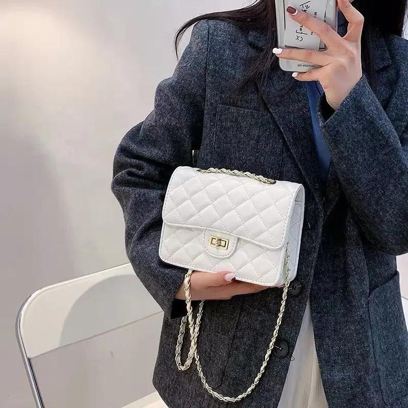 White Embroidered Shoulder Bag for Girls